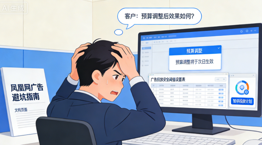 凤凰网广告投放的预算调整不是实时生效的，普通预算调小要等到次日才生效，但调大却是立即生效的